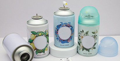 طباعة وعرض العلامة التجارية على علب الصفيح الخاصة بالرذاذ